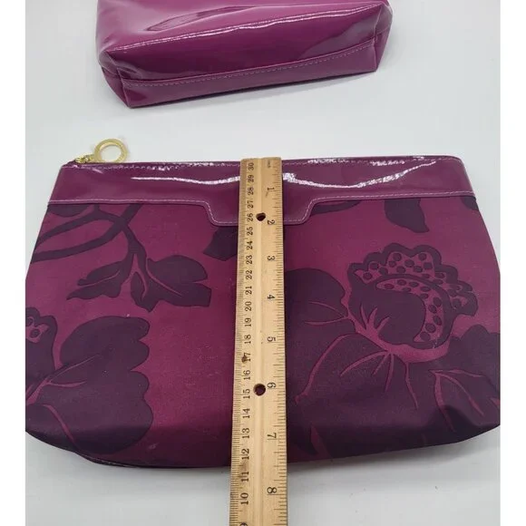 Estee Lauder Makeup/Cosmetic/Travel Pouches Purple x2 - Picture 7 of 9